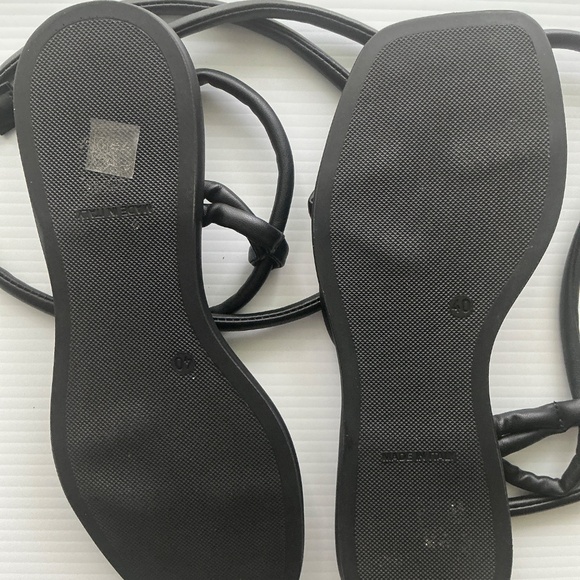 L’intervalle size 9.5-10 black lace-up sandals rope gladiator - Picture 4 of 7